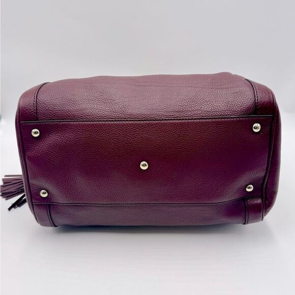 Gucci SoHo Plum Leather Bowler Boston Doctor Bag Interlocking GG Satchel Ex++ - Picture 9 of 16